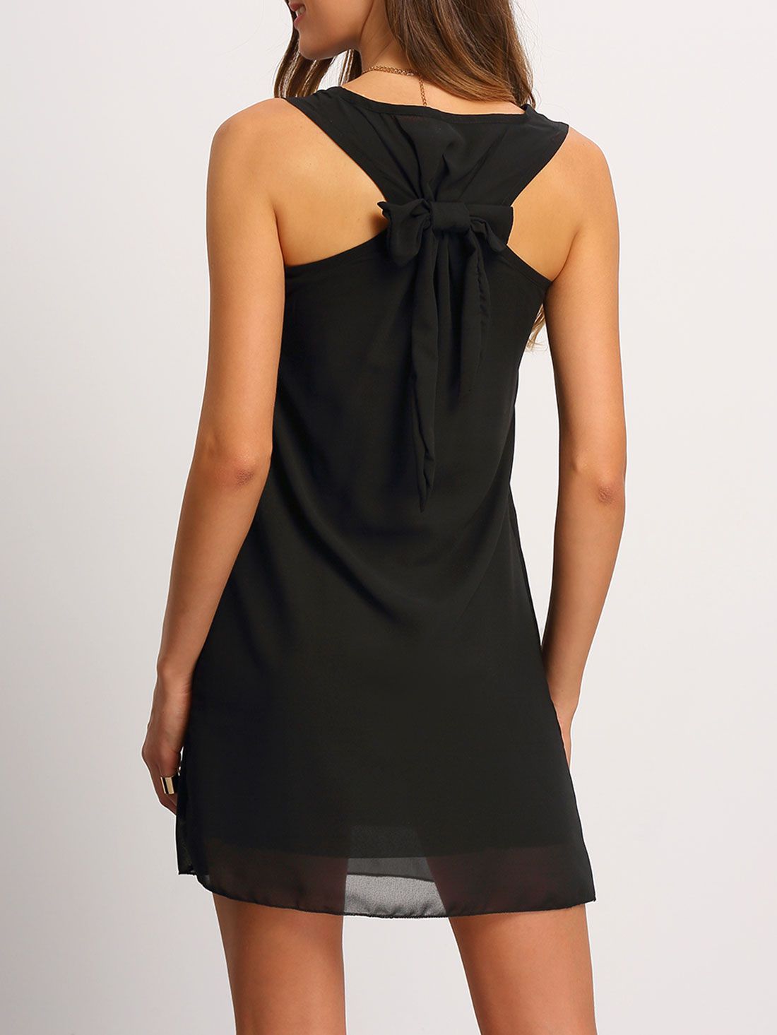 Chiffon Bow Back Tank Dress